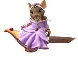 RARE Charming Tails Disney Princess Jasmine 2008 Alladin Mouse Figurine NWT